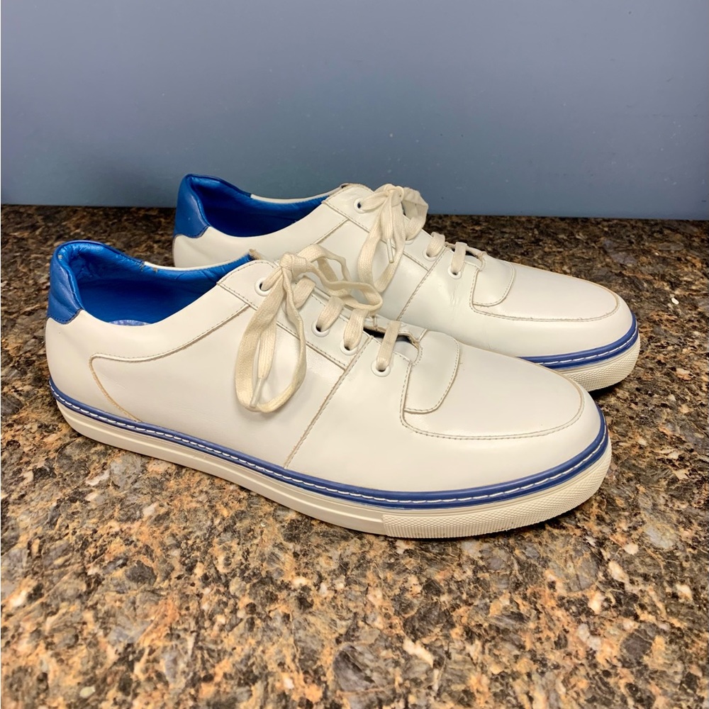 COPY - Mens ENGLISH LAUNDRY stylish white leather sneakers shoes US 13